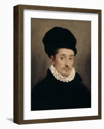 A Man, between 1520 and 1578 (Oil on Canvas)-Giovanni Battista Moroni-Framed Giclee Print