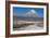 A Man Cycles in the Shadow of Sajama Volcano in Sajama National Park-Alex Saberi-Framed Photographic Print