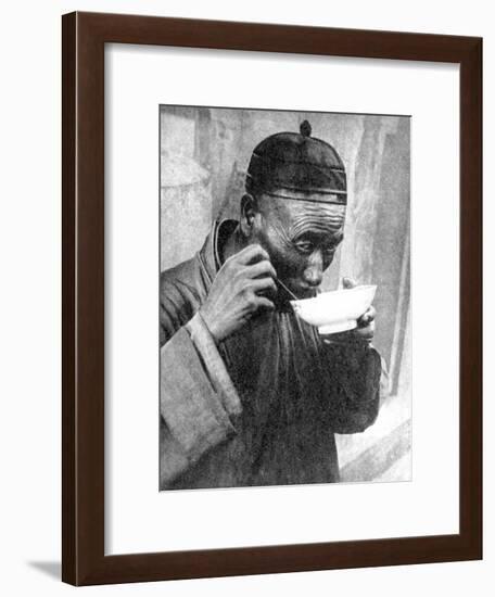 A Man Eating, Mukden (Shenyan), China, 1936-null-Framed Giclee Print
