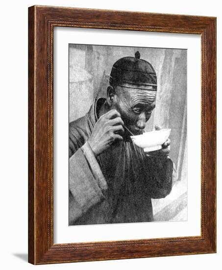 A Man Eating, Mukden (Shenyan), China, 1936-null-Framed Giclee Print