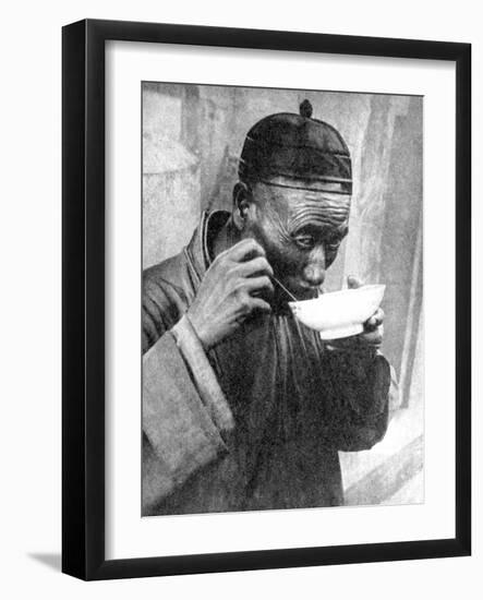 A Man Eating, Mukden (Shenyan), China, 1936-null-Framed Giclee Print