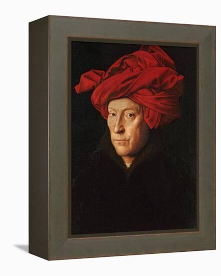 A Man in a Red Turban (Self-Portrait of Jan Van Eyck), 1433-Jan van Eyck-Framed Premier Image Canvas