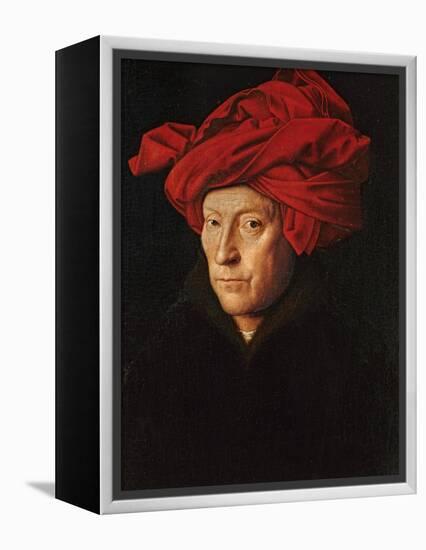 A Man in a Red Turban (Self-Portrait of Jan Van Eyck), 1433-Jan van Eyck-Framed Premier Image Canvas