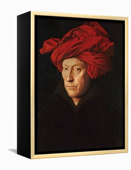 A Man in a Red Turban (Self-Portrait of Jan Van Eyck), 1433-Jan van Eyck-Framed Premier Image Canvas