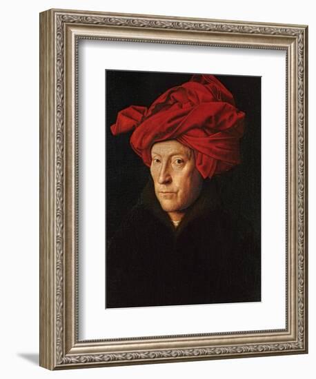 A Man in a Red Turban (Self-Portrait of Jan Van Eyck), 1433-Jan van Eyck-Framed Giclee Print