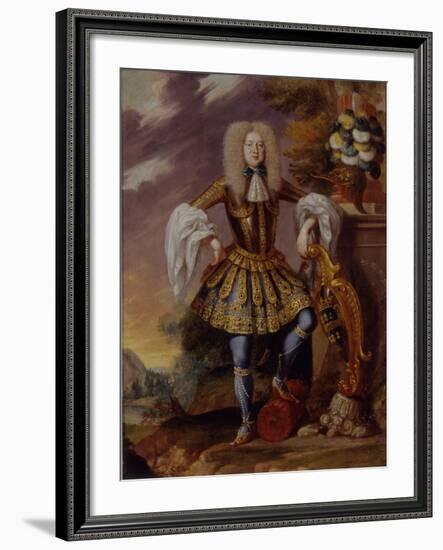 A Man in Fancy Dress, Early 18th C-null-Framed Giclee Print