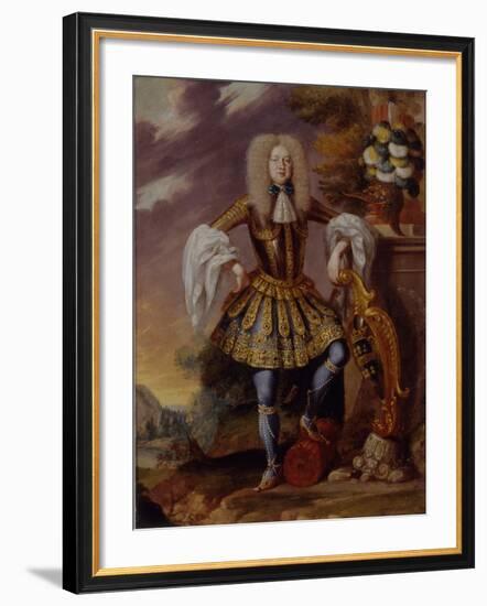 A Man in Fancy Dress, Early 18th C-null-Framed Giclee Print