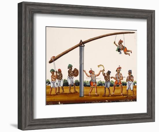 A Man Mimicing Hanuman, the Monkey God of the Ramayana Epic, in a Circus-Like Activity, from…-null-Framed Giclee Print