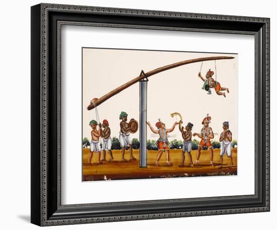 A Man Mimicing Hanuman, the Monkey God of the Ramayana Epic, in a Circus-Like Activity, from…-null-Framed Giclee Print