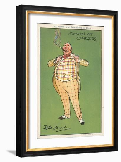 A Man of Cheques: a Wealthy Man in a Checked Suit (Colour Litho)-Dudley Hardy-Framed Giclee Print
