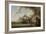 A Man of War in a Harbour (Oil on Canvas)-Richard Wright-Framed Giclee Print