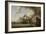 A Man of War in a Harbour (Oil on Canvas)-Richard Wright-Framed Giclee Print