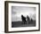 A Man on a Farm Harvesting in a Field with His Two Horses-null-Framed Photographic Print