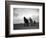 A Man on a Farm Harvesting in a Field with His Two Horses-null-Framed Photographic Print