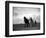 A Man on a Farm Harvesting in a Field with His Two Horses-null-Framed Photographic Print