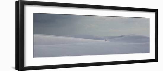 A Man on the Sand Dunes in Lencois Maranhenses National Park on a Stormy Afternoon-Alex Saberi-Framed Photographic Print