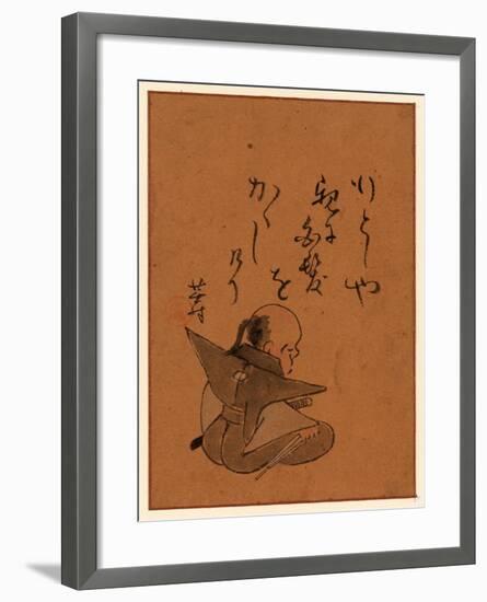 [A Man or Monk Seated, Seen from Behind 1 Drawing-null-Framed Giclee Print