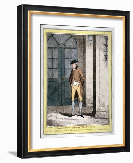 A Man Outside Brooks's Club, London, 1815-George Cruikshank-Framed Giclee Print