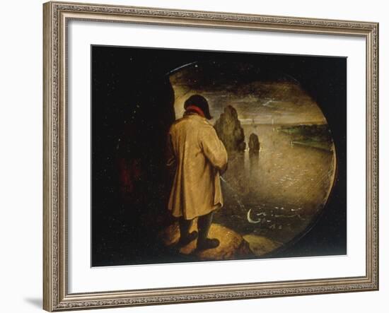 A Man Pissing on the Moon-Pieter Breugel the Elder-Framed Giclee Print