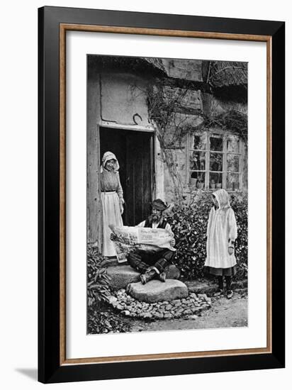 A Man Reading the Daily Mail, Shropshire, C1922-AW Cutler-Framed Giclee Print