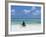 A Man Riding His Bicycle of Kiwengwa Beach, Island of Zanzibar, Tanzania, East Africa, Africa-Yadid Levy-Framed Photographic Print