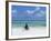 A Man Riding His Bicycle of Kiwengwa Beach, Island of Zanzibar, Tanzania, East Africa, Africa-Yadid Levy-Framed Photographic Print