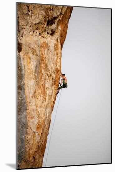 A Man Rock Climbs At Cuenca, Spain-Ben Herndon-Mounted Photographic Print