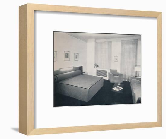 'A man's bedroom designed by Robert Heller Inc., New York', 1936-Unknown-Framed Photographic Print
