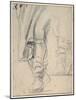 A Man's Booted Legs, and Cloak Descending (Black and Red Chalk on Paper)-Sir Anthony Van Dyck-Mounted Giclee Print