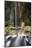 A Man Stands under Cachoeira Fumacinha Waterfall in Chapada Diamantina National Park-Alex Saberi-Mounted Photographic Print