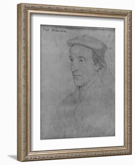 'A Man: Unknown', c1532-1543 (1945)-Hans Holbein the Younger-Framed Giclee Print