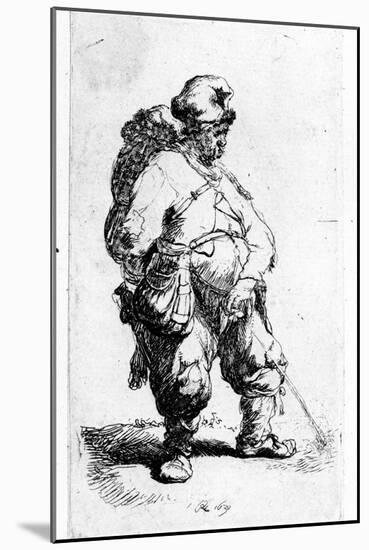 A Man Urinating, 1631 (Eching)-Rembrandt van Rijn-Mounted Giclee Print