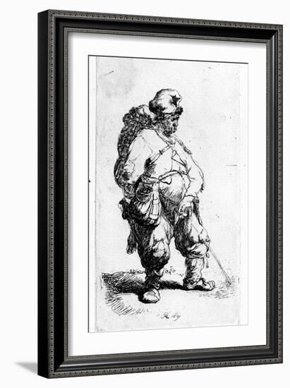 A Man Urinating, 1631 (Eching)-Rembrandt van Rijn-Framed Giclee Print