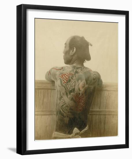 A Man with Tattoo-Felice Beato-Framed Premium Giclee Print