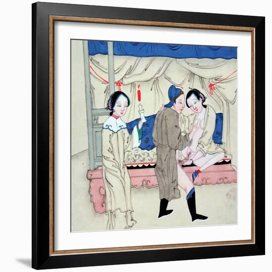 A Man with Two Women-null-Framed Giclee Print