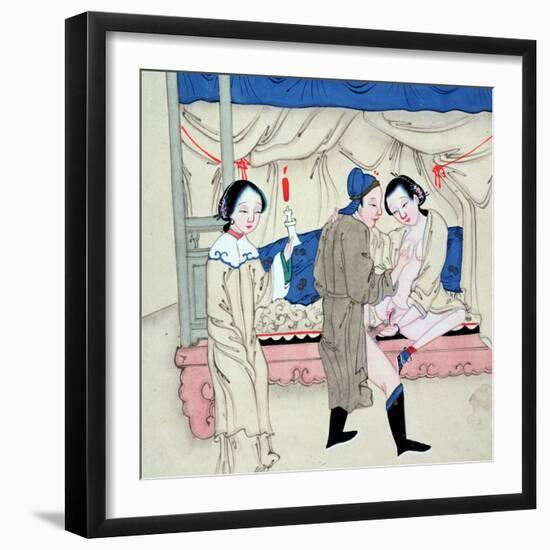 A Man with Two Women-null-Framed Giclee Print