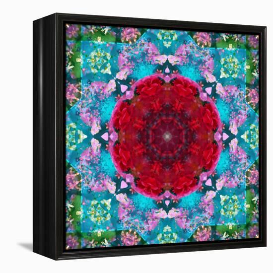 A Mandala from Flower Photographs and Water-Alaya Gadeh-Framed Premier Image Canvas