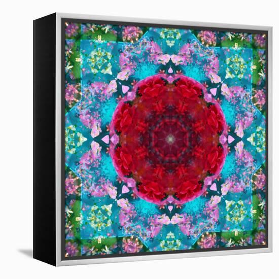 A Mandala from Flower Photographs and Water-Alaya Gadeh-Framed Premier Image Canvas