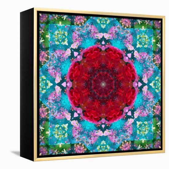 A Mandala from Flower Photographs and Water-Alaya Gadeh-Framed Premier Image Canvas