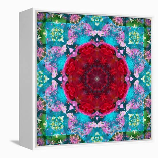 A Mandala from Flower Photographs and Water-Alaya Gadeh-Framed Premier Image Canvas