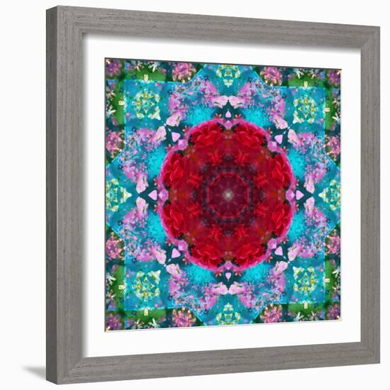 A Mandala from Flower Photographs and Water-Alaya Gadeh-Framed Photographic Print