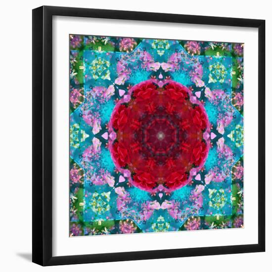 A Mandala from Flower Photographs and Water-Alaya Gadeh-Framed Photographic Print