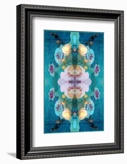 A Mandala Ornament from Flower Photographs, Conceptual Layer Work-Alaya Gadeh-Framed Photographic Print