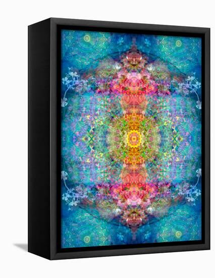 A Mandala Ornament from Flower Photographs, Conceptual Layer Work-Alaya Gadeh-Framed Premier Image Canvas