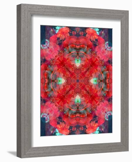 A Mandala Ornament from Flower Photographs, Conceptual Layer Work-Alaya Gadeh-Framed Photographic Print