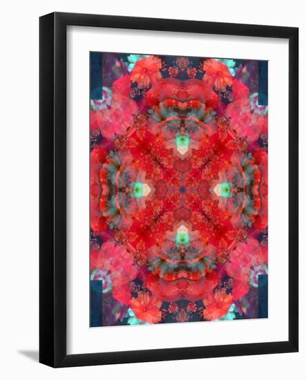 A Mandala Ornament from Flower Photographs, Conceptual Layer Work-Alaya Gadeh-Framed Photographic Print