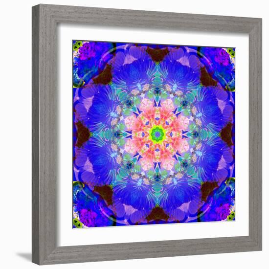 A Mandala Ornament from Flower Photographs, Conceptual Layer Work-Alaya Gadeh-Framed Photographic Print