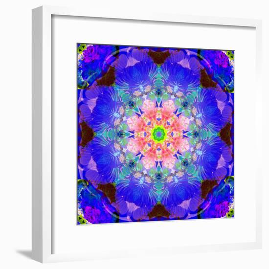 A Mandala Ornament from Flower Photographs, Conceptual Layer Work-Alaya Gadeh-Framed Photographic Print