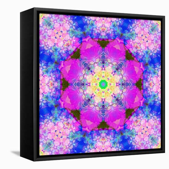 A Mandala Ornament from Flower Photographs, Conceptual Layer Work-Alaya Gadeh-Framed Premier Image Canvas