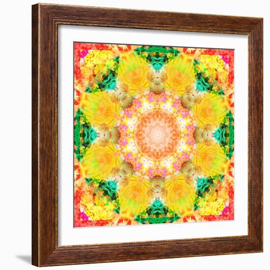 A Mandala Ornament from Flower Photographs, Conceptual Layer Work-Alaya Gadeh-Framed Photographic Print